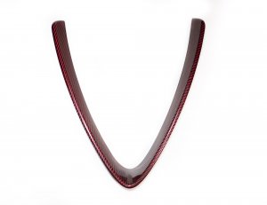 Alfa Romeo Stelvio Front V Shield Grill Frame - Carbon Fiber - Red Carbon - Feroce Carbon